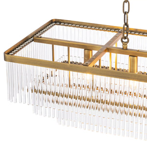 Thibaud Rectangle Modern Brass Glass Chandelier, rectangular - view 5