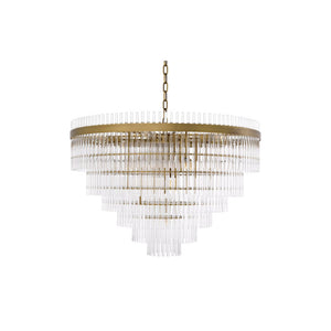 East 16-Light Chandelier: Vintage Replica with Antique Brass Finish