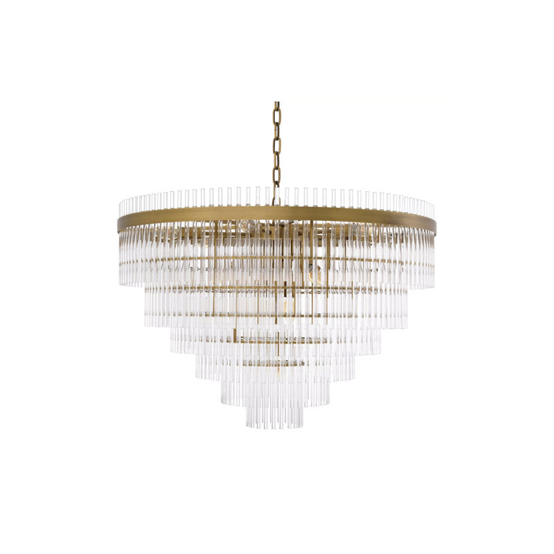 East 16-Light Chandelier: Vintage Replica with Antique Brass Finish