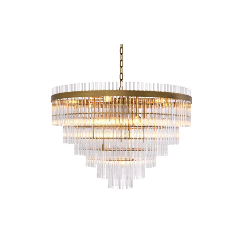 East 16-Light Chandelier: Vintage Replica with Antique Brass Finish