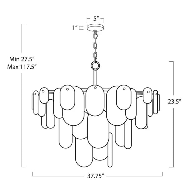 Evan Glass Chandelier - view 4