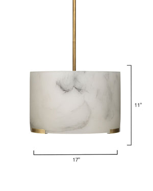 Elancourt Alabaster Pendant - view 3