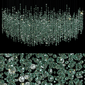 Galaxy Emerald Rainfall Meteor Shower Crystal Spiral Chandelier - view 13