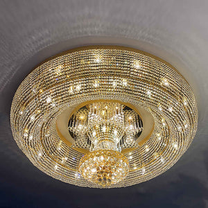 Empire flush mount crystal chandelier, K9 crystal