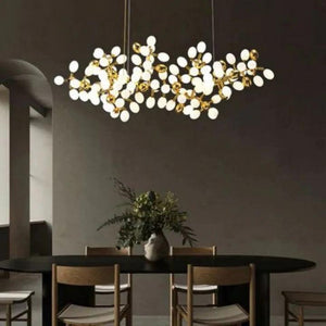 Luxury Escamoles Modern Linear Grape Chandelier - view 2