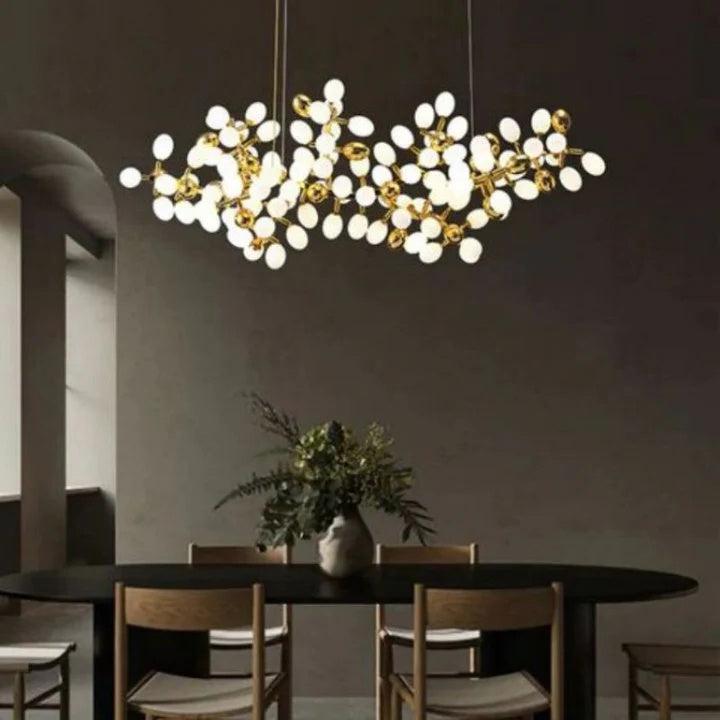 Luxury Escamoles Modern Linear Grape Chandelier - view 9