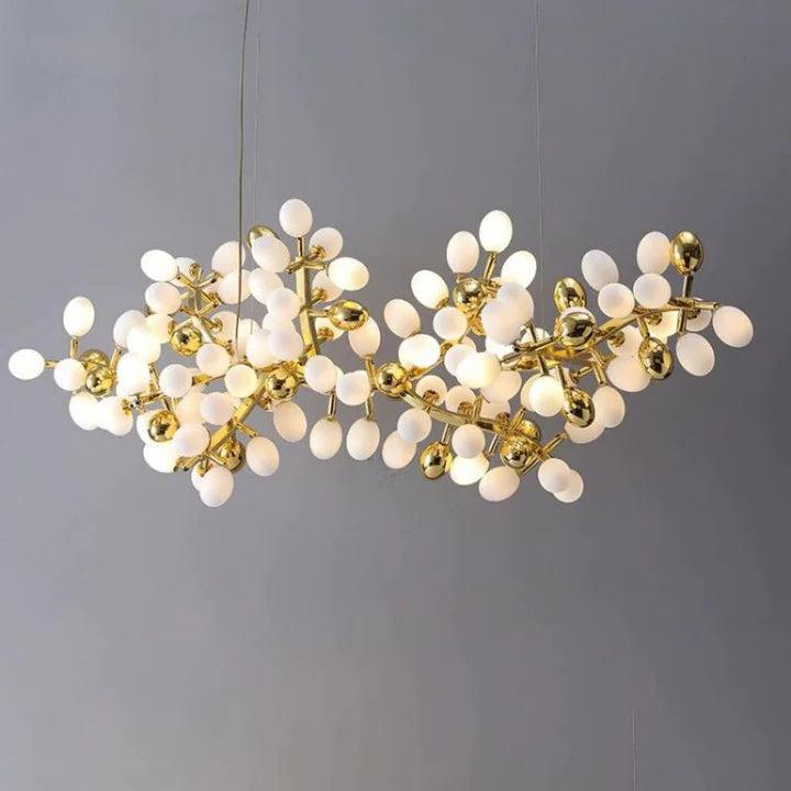 Luxury Escamoles Modern Linear Grape Chandelier - view 7