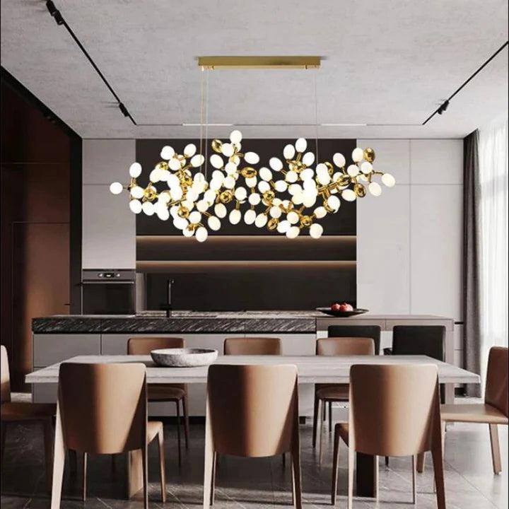 Luxury Escamoles Modern Linear Grape Chandelier - view 8