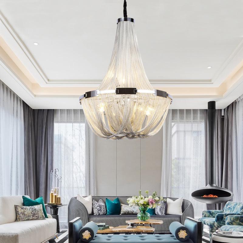 Eldorado Luxury Aluminum Chain Tassel Chandelier - view 2