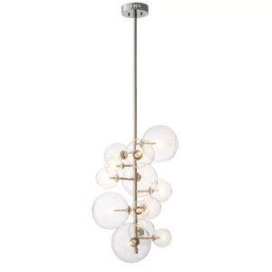 Glass Globe Modern Brass Chandelier Antique Brass/Nickel/Bronze/Clear Glass) - view 3