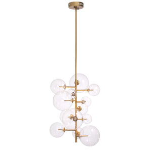 Glass Globe Modern Brass Chandelier Antique Brass/Nickel/Bronze/Clear Glass)