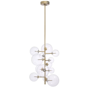 Glass Globe Modern Brass Chandelier Antique Brass/Nickel/Bronze/Clear Glass) - view 2