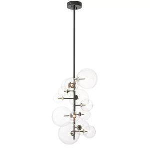 Glass Globe Modern Brass Chandelier Antique Brass/Nickel/Bronze/Clear Glass) - view 6