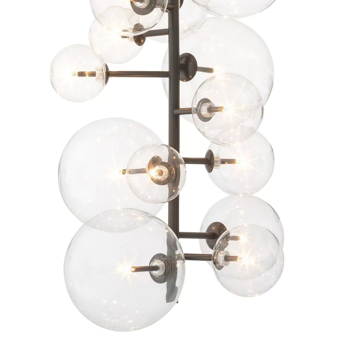 Glass Globe Modern Brass Chandelier Antique Brass/Nickel/Bronze/Clear Glass) - view 8