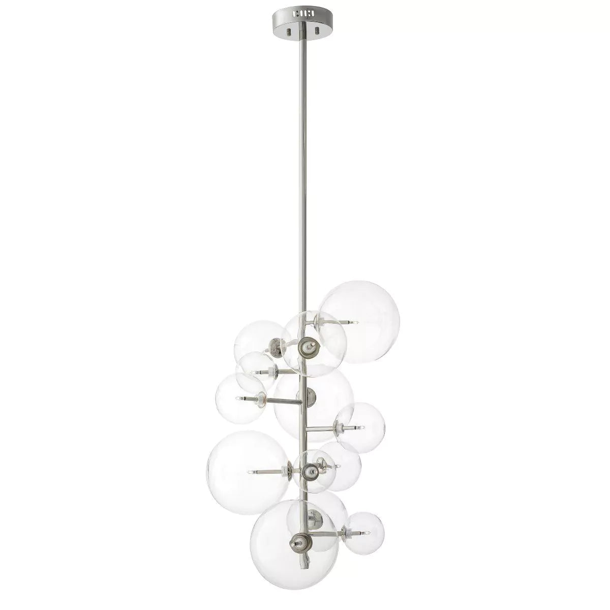 Glass Globe Modern Brass Chandelier Antique Brass/Nickel/Bronze/Clear Glass) - view 4