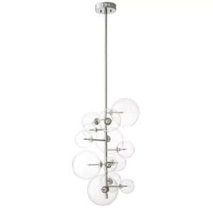 Glass Globe Modern Brass Chandelier Antique Brass/Nickel/Bronze/Clear Glass) - view 4