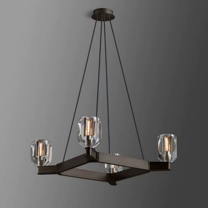 Favola 4 Ligtht Square Chandelier - view 2