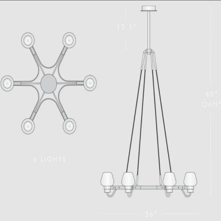 Favola 6 Light Chandelier - view 6