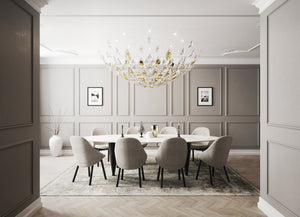 Floating Leaves Meteor Shower Crystal Spiral Chandelier - view 8