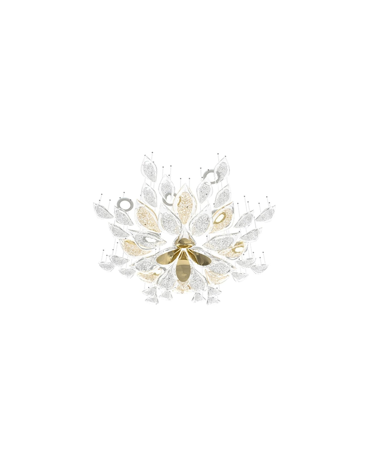 Floating Leaves Meteor Shower Crystal Spiral Chandelier - view 31