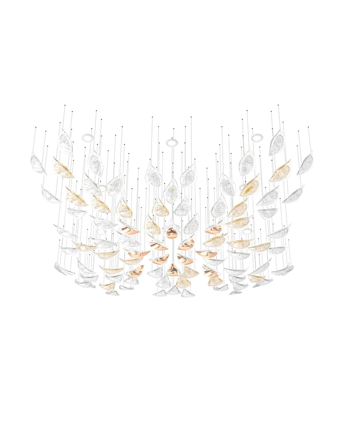 Floating Leaves Meteor Shower Crystal Spiral Chandelier - view 10