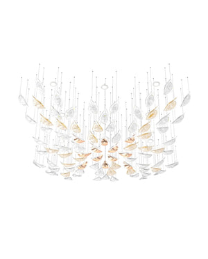 Floating Leaves Meteor Shower Crystal Spiral Chandelier - view 10