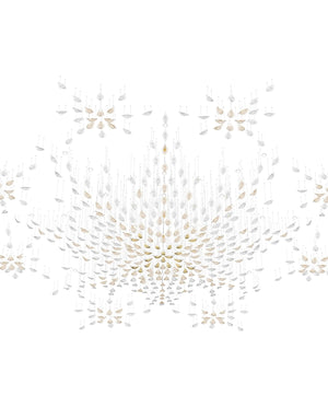 Floating Leaves Meteor Shower Crystal Spiral Chandelier - view 12