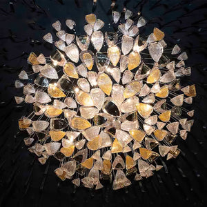 Floating Leaves Meteor Shower Crystal Spiral Chandelier - view 14