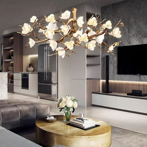 Flower Bloom Branch Brass Chandelier - view 5