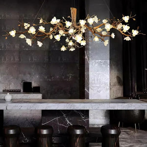 Flower Bloom Branch Brass Chandelier - view 7