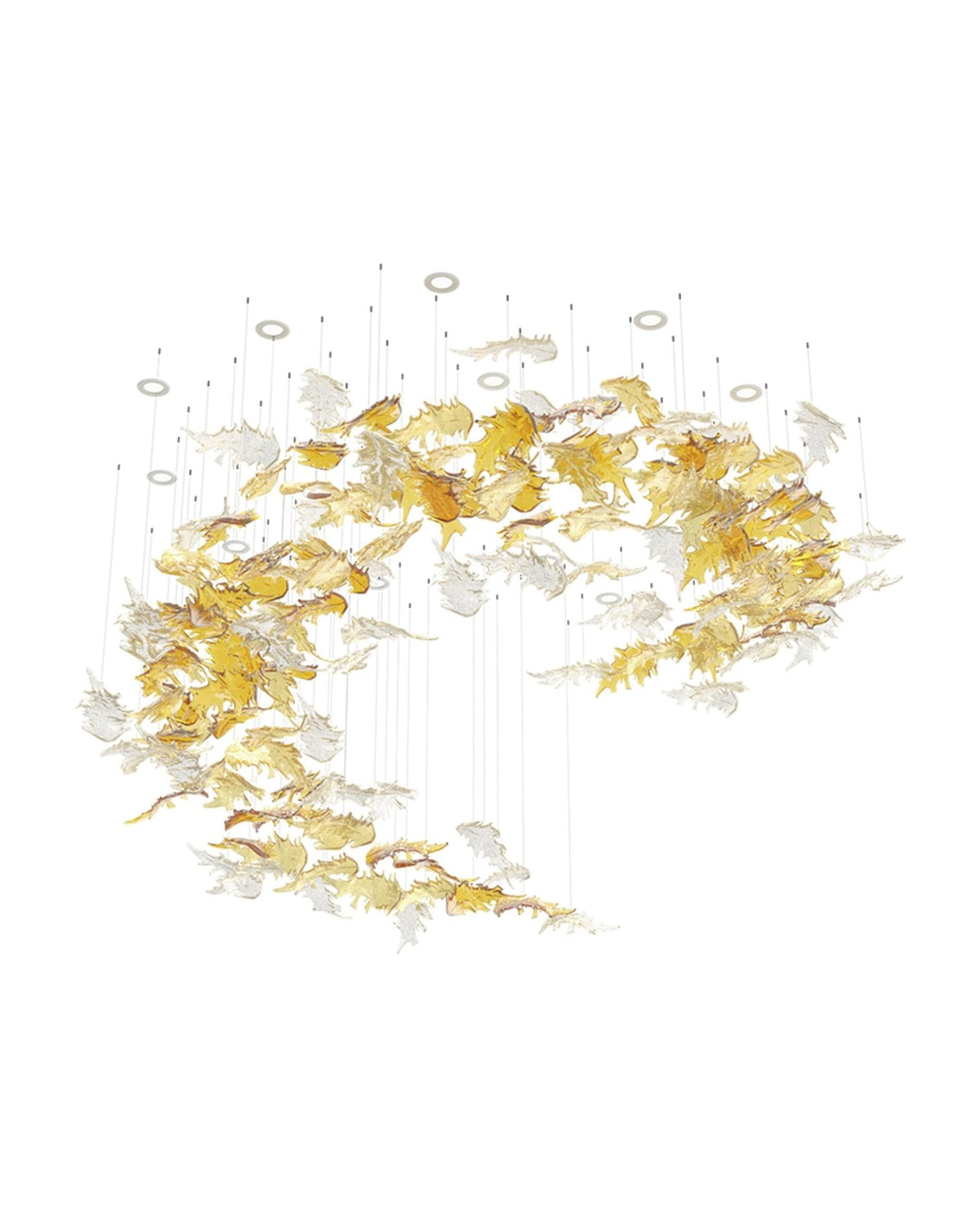 Galaxy Flying Leaves Meteor Shower Crystal Spiral Chandelier - view 25