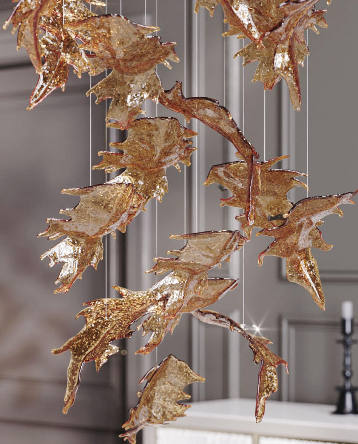 Galaxy Flying Leaves Meteor Shower Crystal Spiral Chandelier - view 26