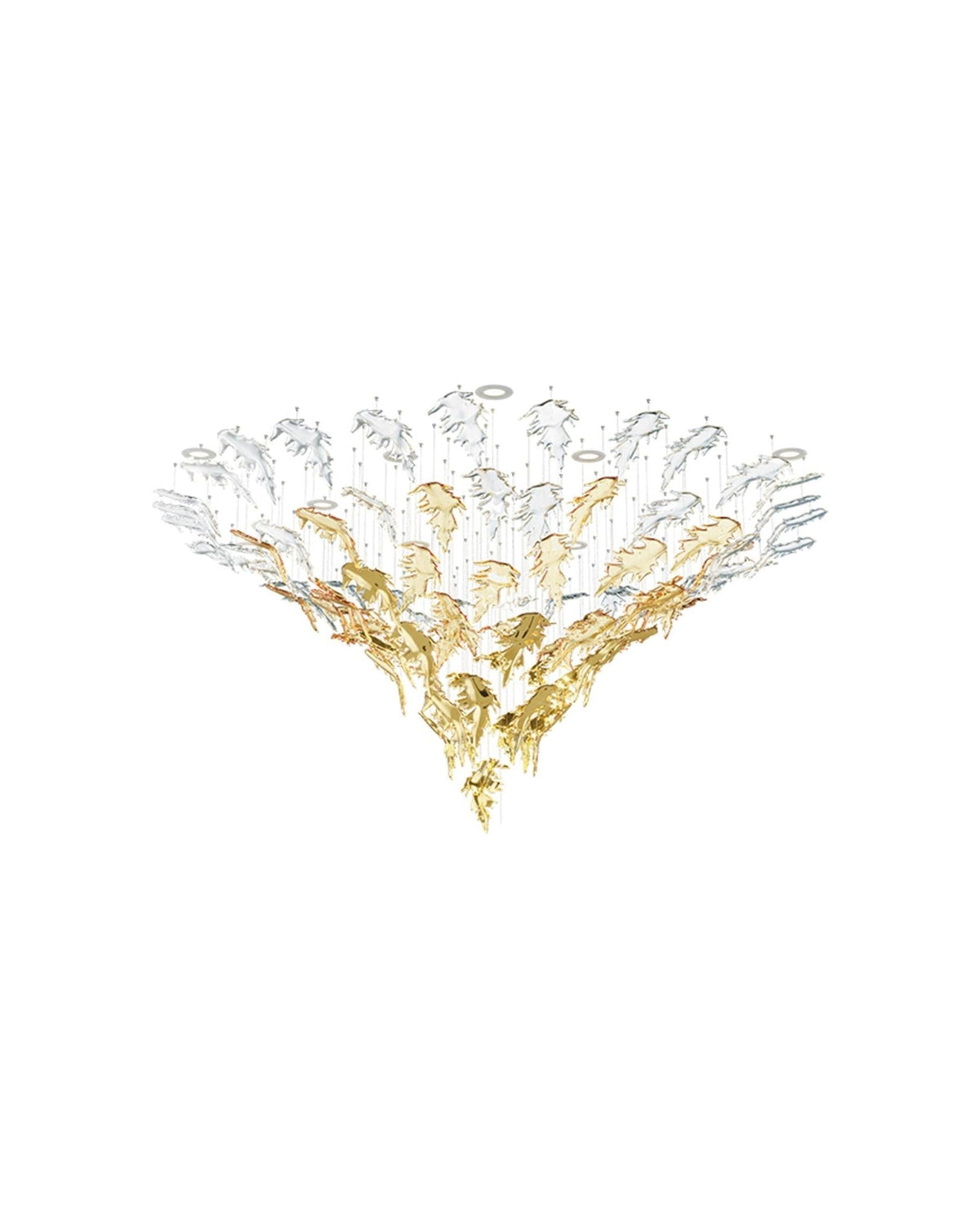 Galaxy Flying Leaves Meteor Shower Crystal Spiral Chandelier - view 10