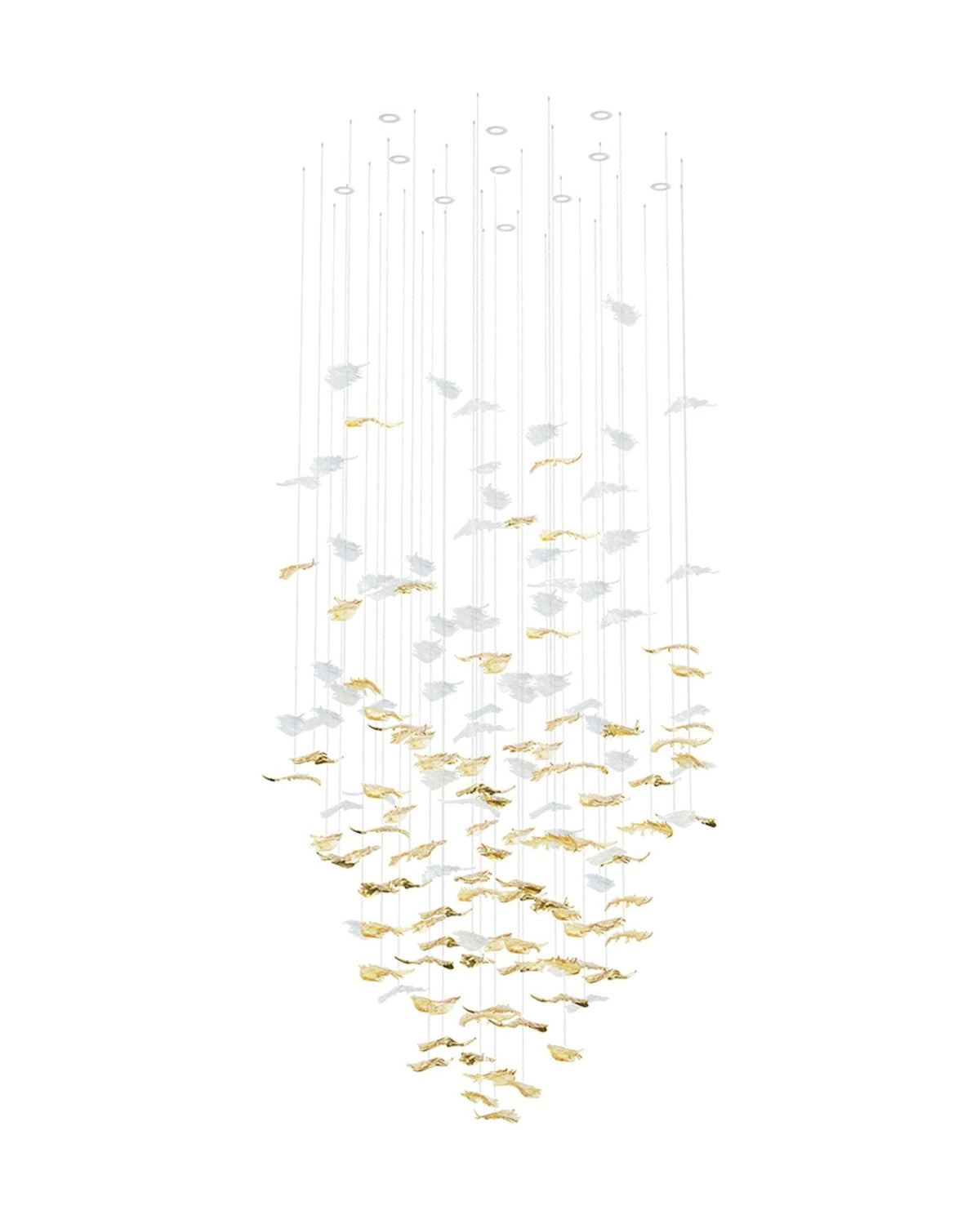 Galaxy Flying Leaves Meteor Shower Crystal Spiral Chandelier - view 13