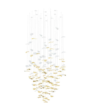 Galaxy Flying Leaves Meteor Shower Crystal Spiral Chandelier - view 13