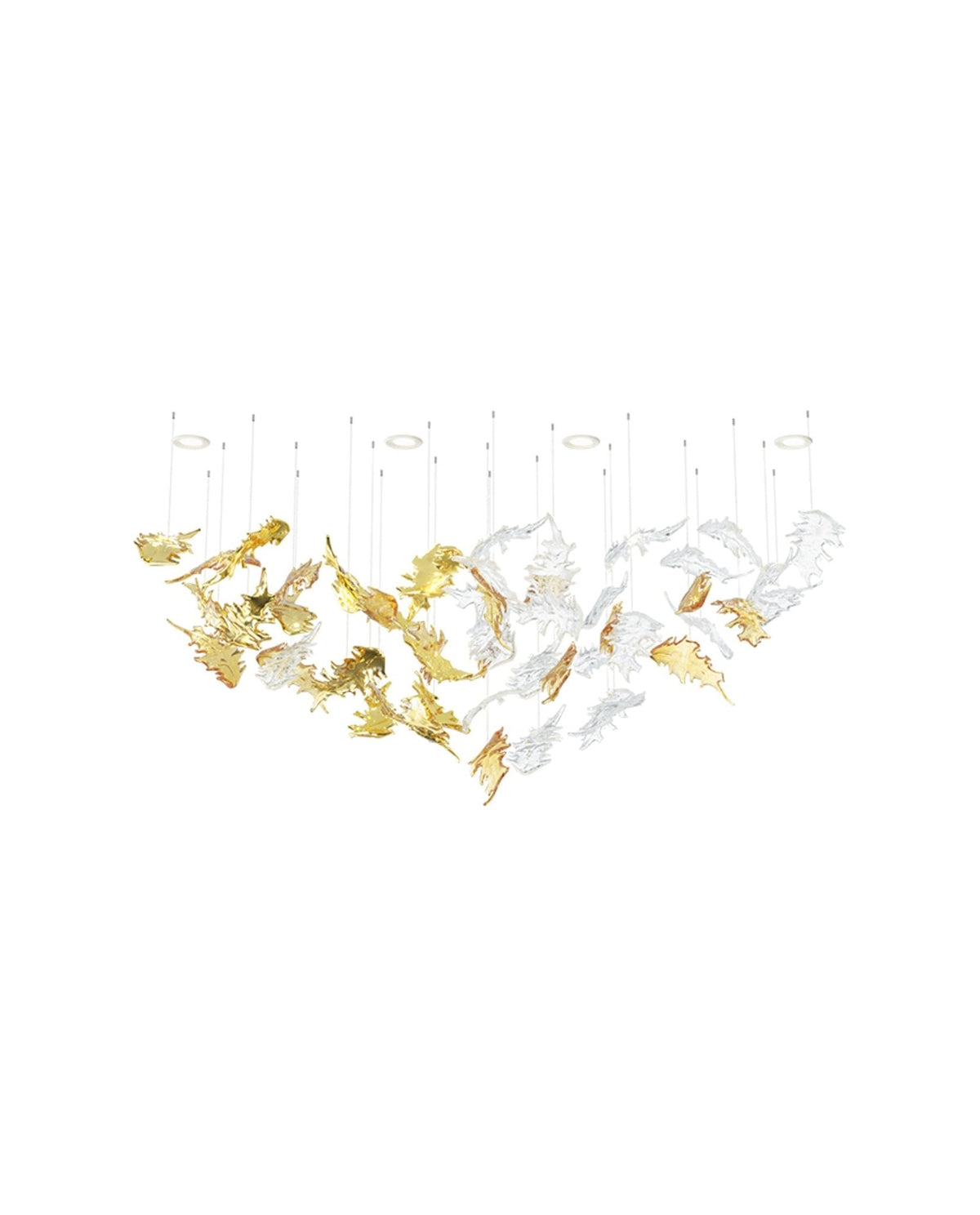 Galaxy Flying Leaves Meteor Shower Crystal Spiral Chandelier - view 14