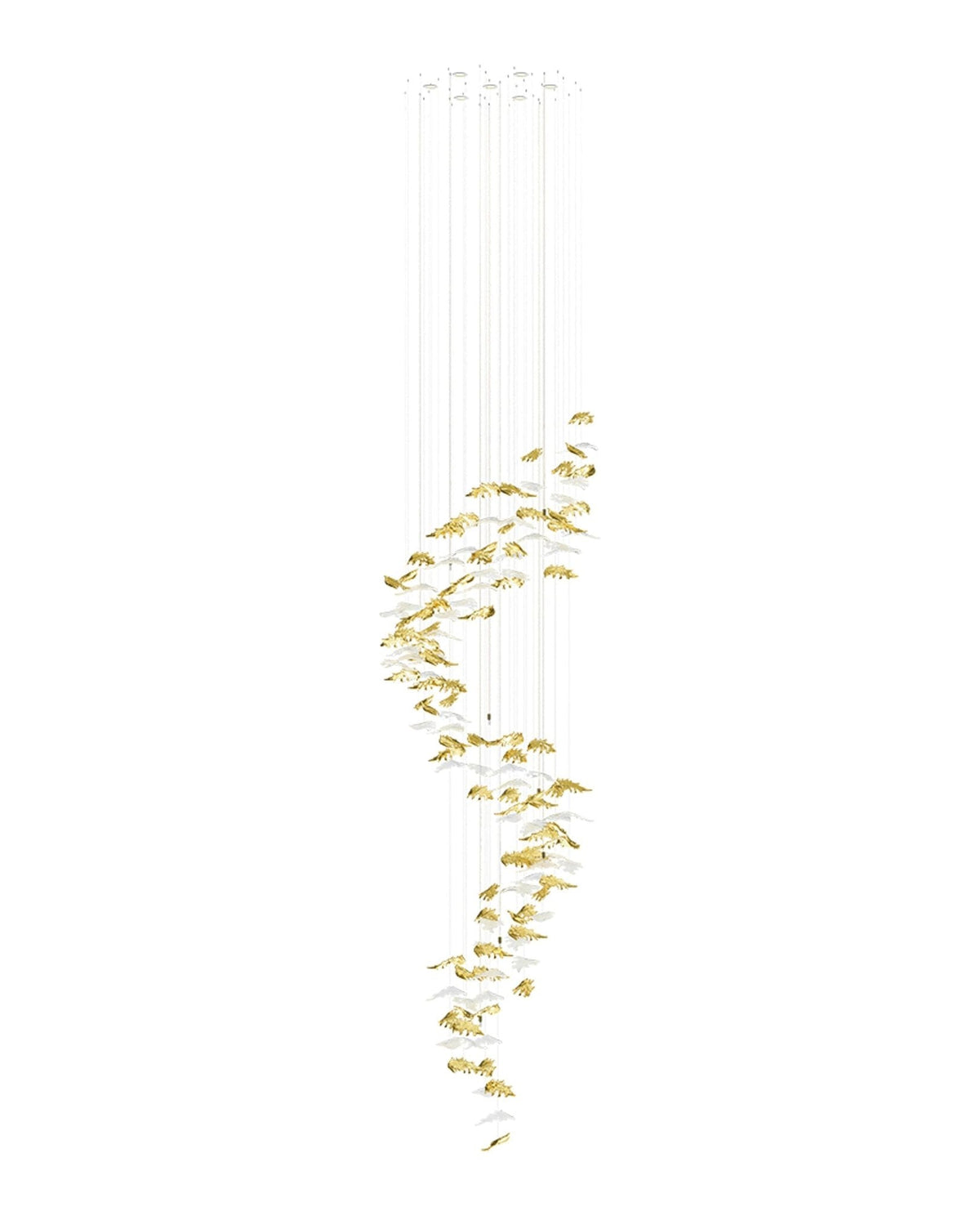 Galaxy Flying Leaves Meteor Shower Crystal Spiral Chandelier - view 17