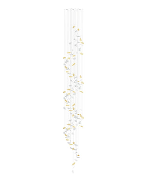 Galaxy Flying Leaves Meteor Shower Crystal Spiral Chandelier - view 18