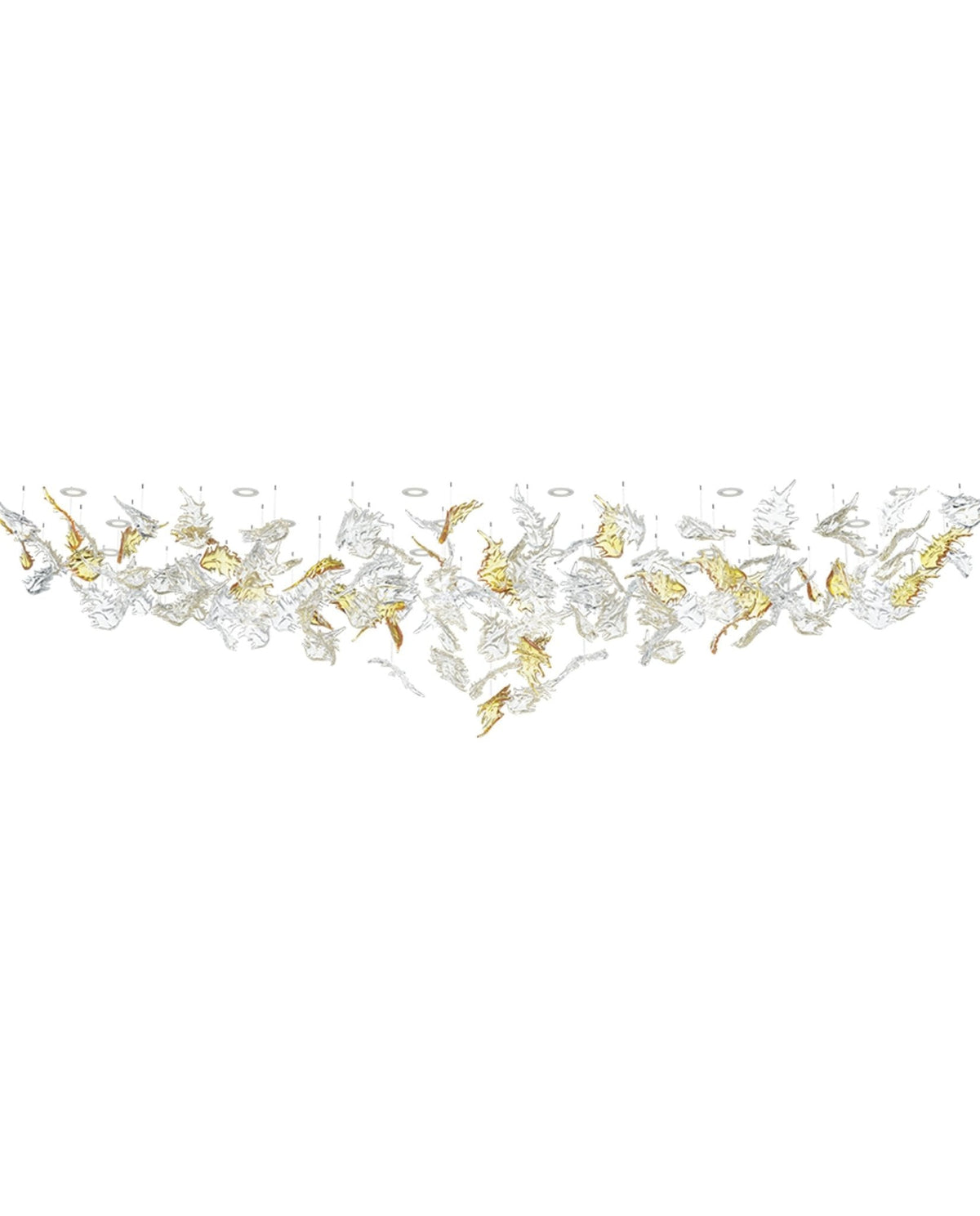 Galaxy Flying Leaves Meteor Shower Crystal Spiral Chandelier - view 19