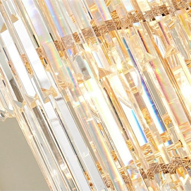 Tiered Foyer Staircase Spiral Crystal Chandelier Hotel Hall/ Entrance High Ceiling Pendant Lighting Fixture - view 7