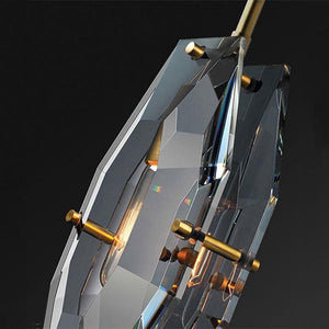 Corin Modern Faceted Smoke Crystal Pendant Light - view 5