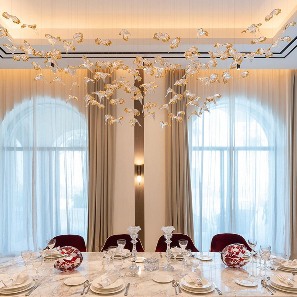 Galaxy Frosted Petals Frozen Chandelier - view 3