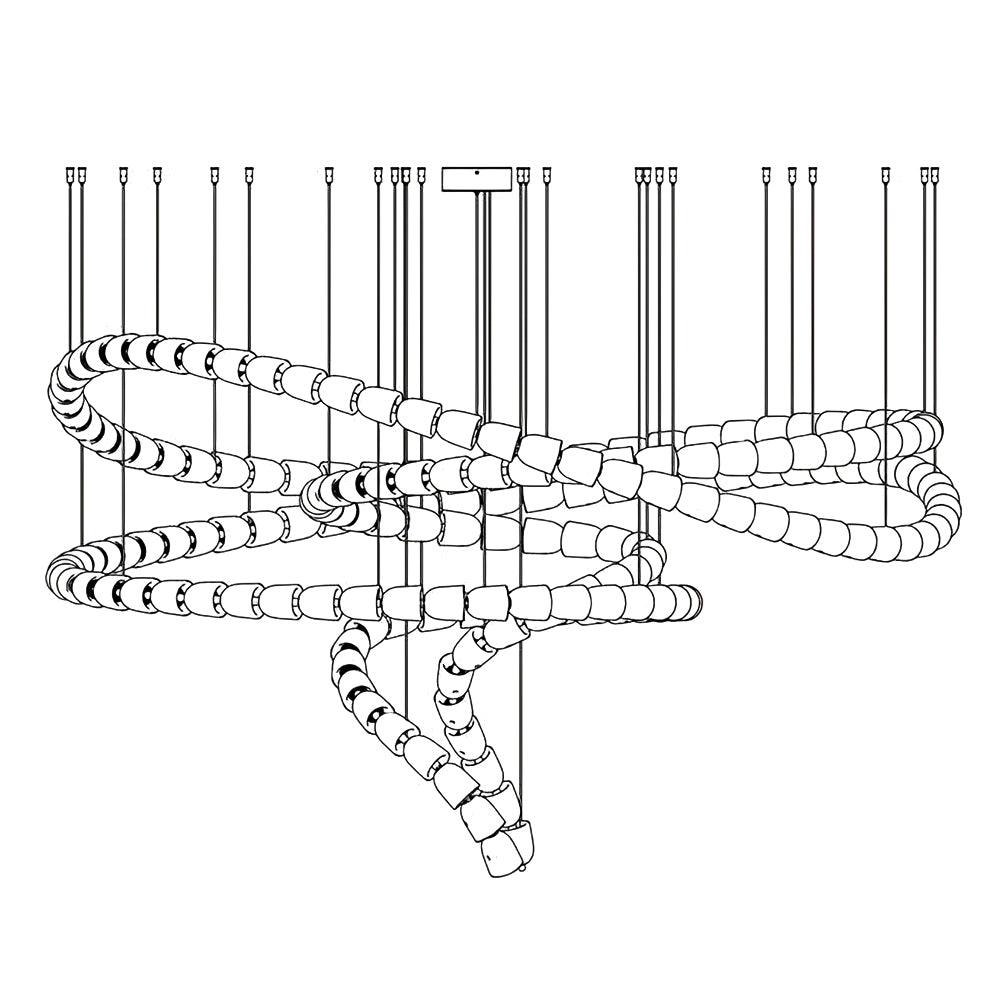 Gabriel Gold Crystal Chandelier - view 43