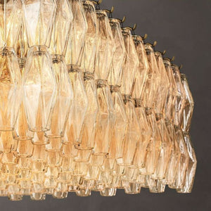 Galaxy Clear Glass Rectangular Chandelier 74" - view 4