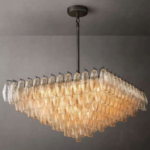 Galaxy Clear Glass Square Chandelier 32" - view 8