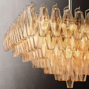Galaxy Clear Glass Square Chandelier 32" - view 6