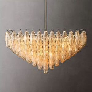 Galaxy Clear Glass Square Chandelier 32" - view 3