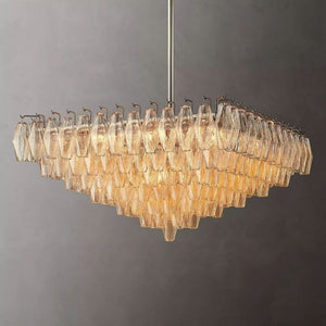Galaxy Clear Glass Square Chandelier 32" - view 9
