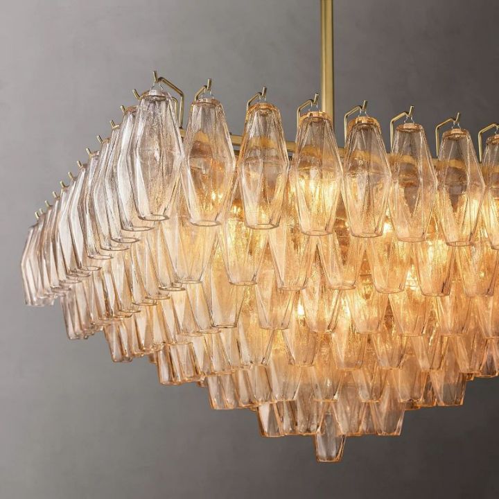 Galaxy Clear Glass Square Chandelier 32" - view 4