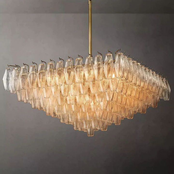 Galaxy Clear Glass Square Chandelier 32" - view 7